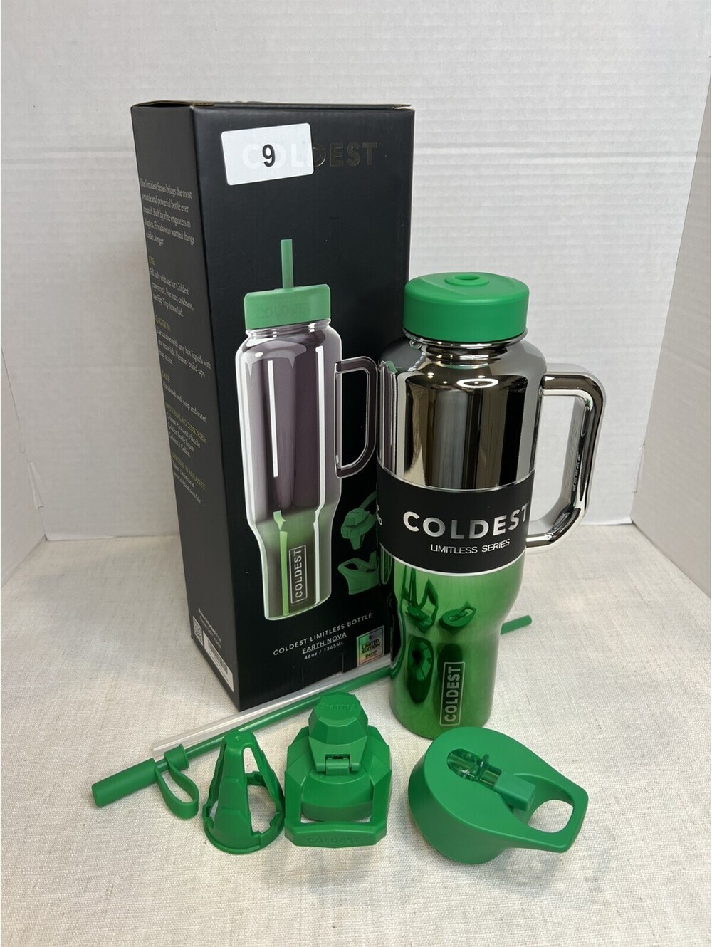 Coldest Limitless Earth Nova Bottle 46oz Green Silver